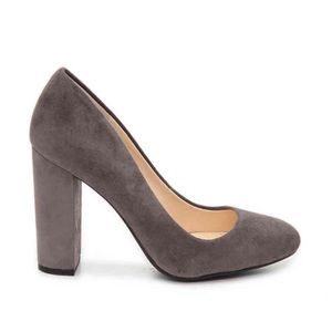 Jessica Simpson Belemo Block Heel gray shoes Sz 8.5M